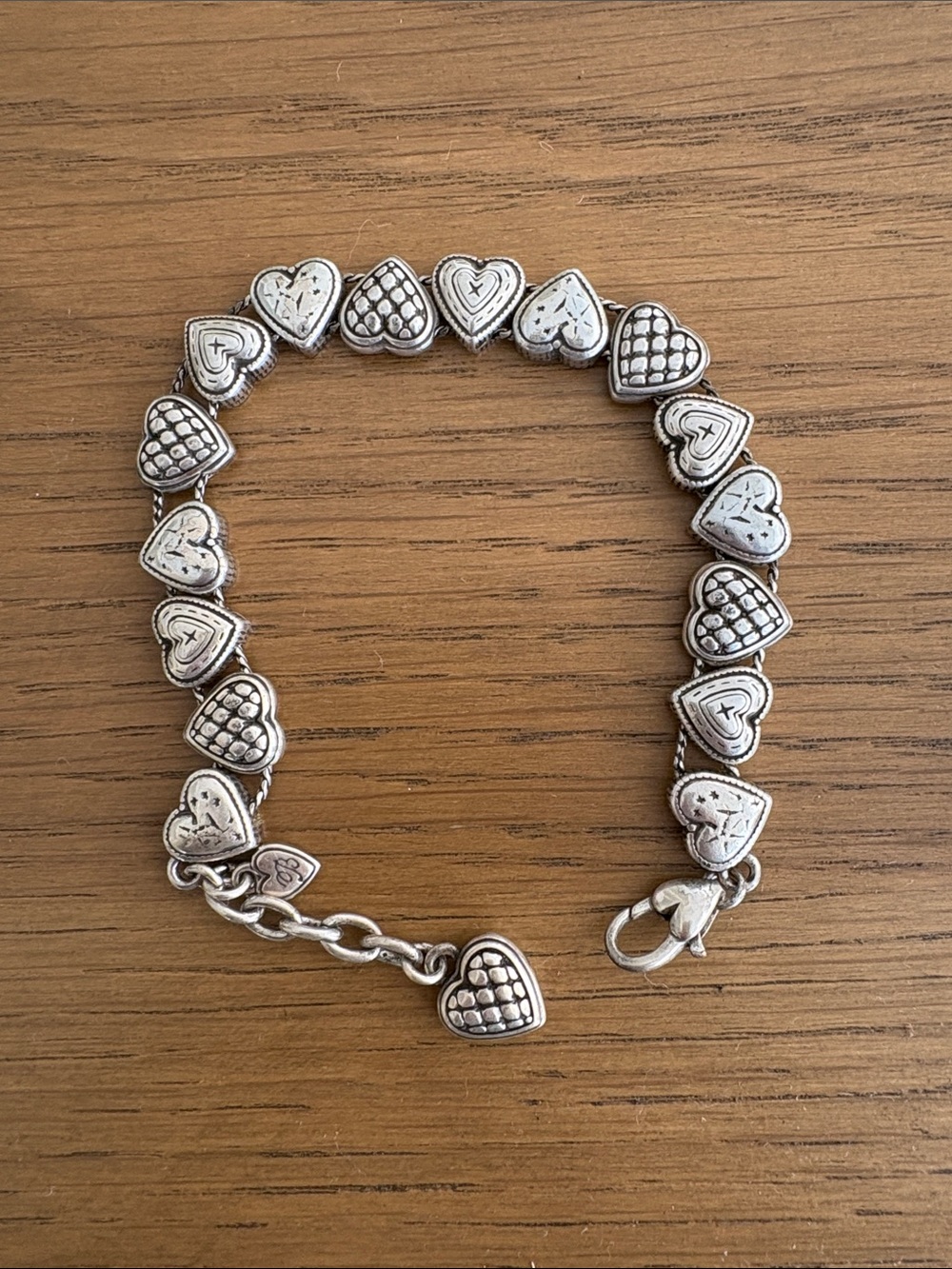 Brighton Silver Heart Charm Bracelet